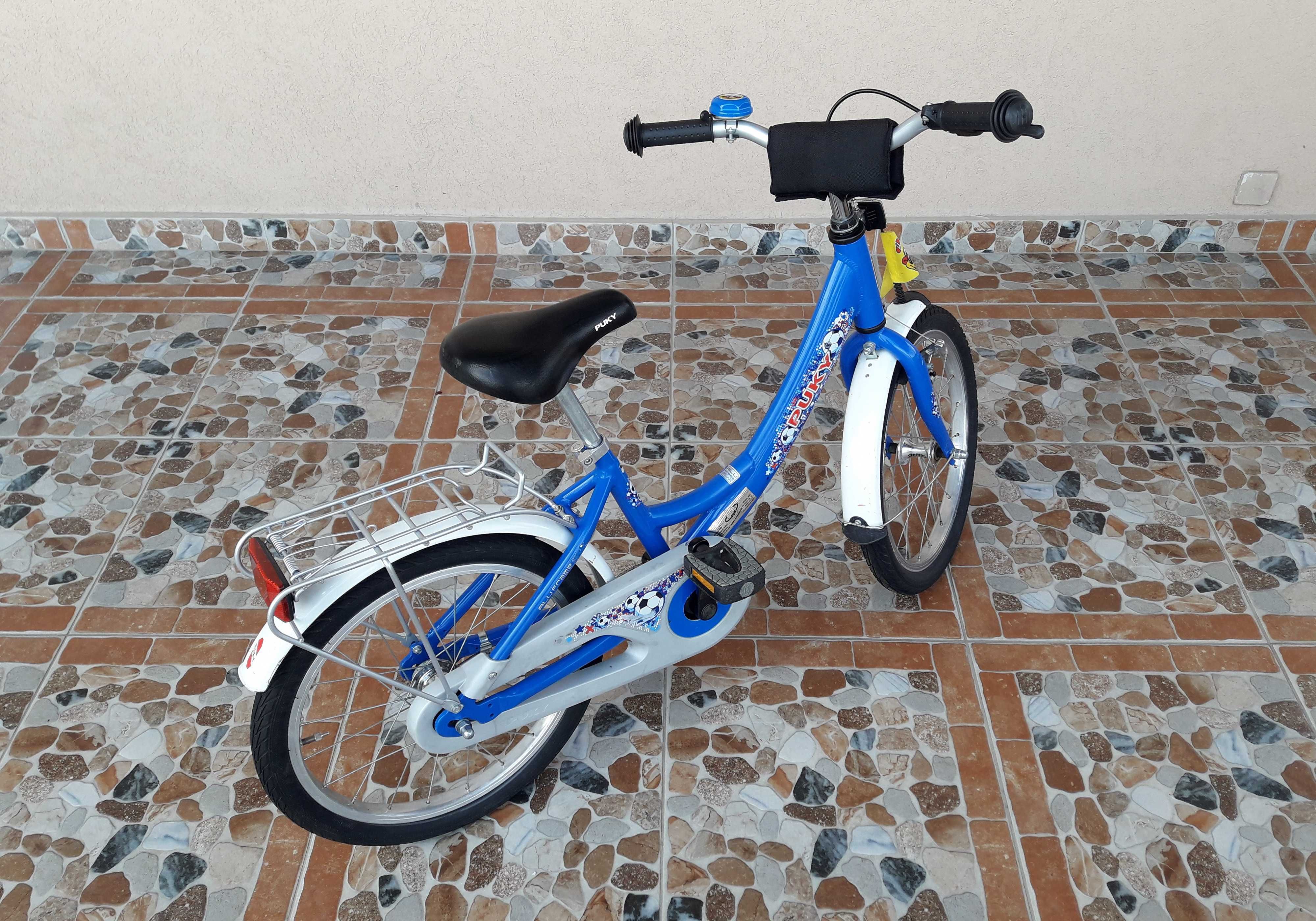 Bicicletă copii PUKY ZL 18’ Fotbal, 1 viteză, ALUMINIU – albastră