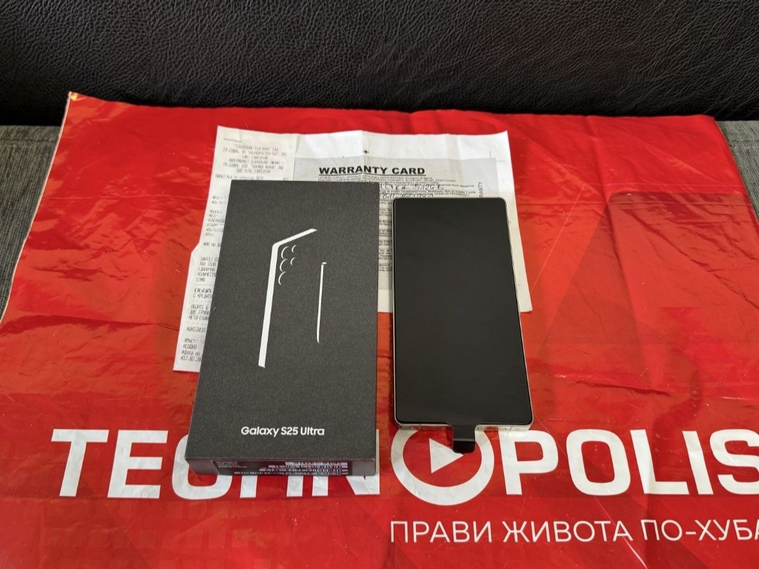 КАТО НОВ 512GB Samsung S25 Ultra Technopolis Гаранция 2027 Gray