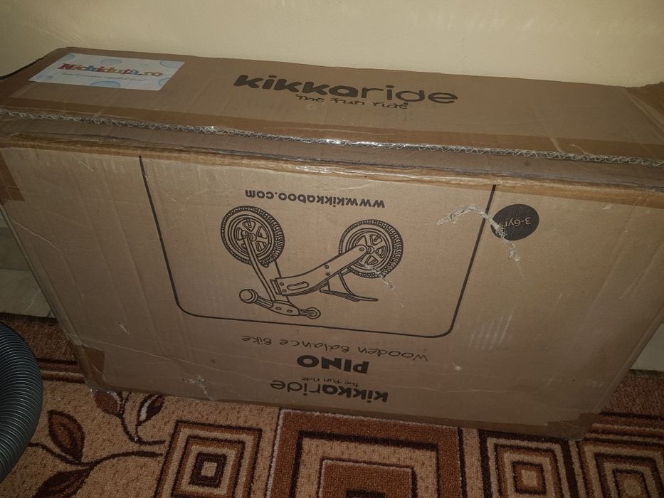 Bicicleta din lemn cu roti gonflabile
