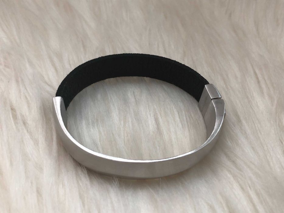 Bratara Breil Inox + Piele Unisex - 20 cm