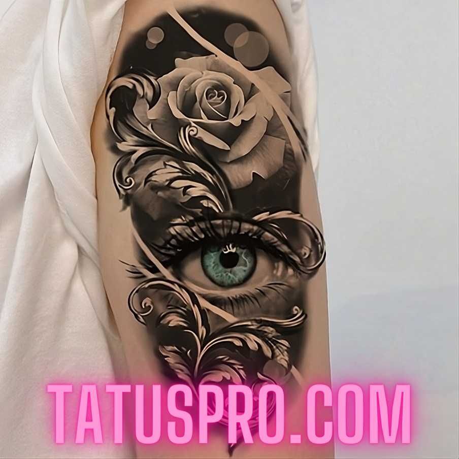 Временна татуировка ”Eye of the rose” | Бърза доставка | TatusPro.com