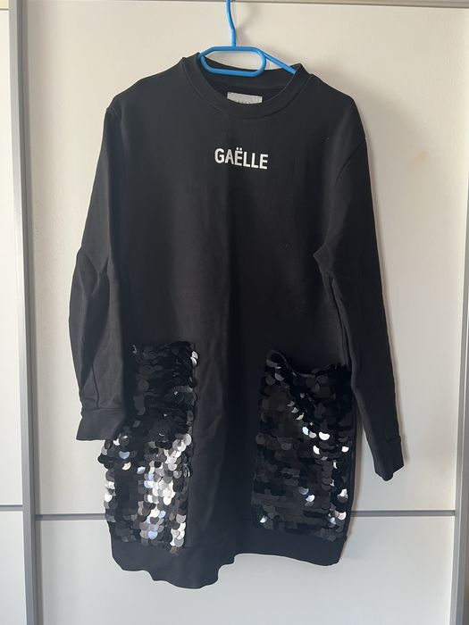 Блуза дълга тип рокля Gaelle с джобове от пайети