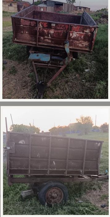 Телега одноосная прицеп, плуг 2 корпуса