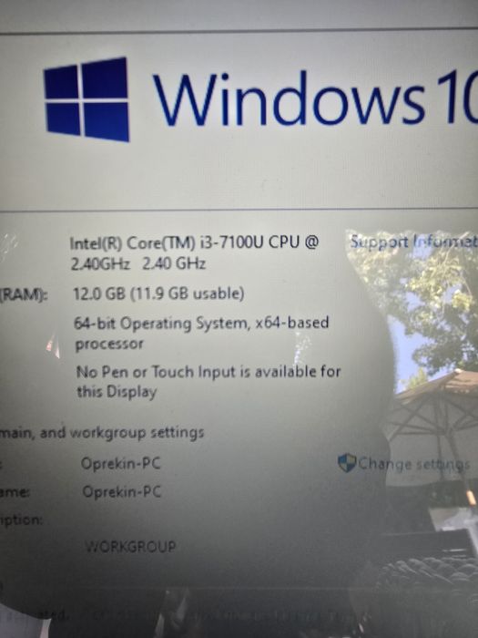 Laptop HP, i3-7100, ram 12gb, hard 1000gb, bat 1 ora