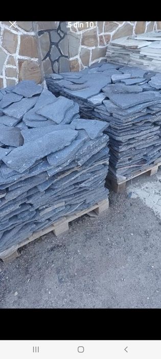 Piatră naturală de munte și plante ornamentale