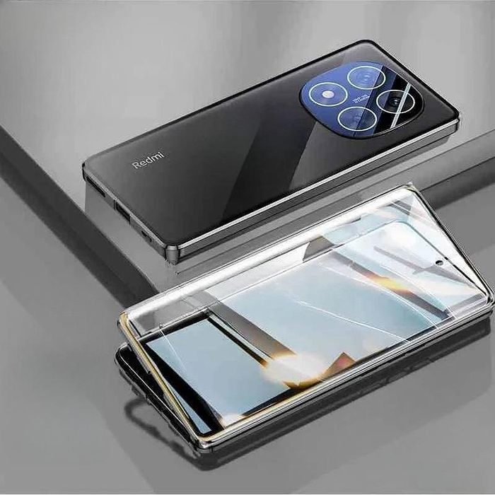 Двоен магнитен кейс за xiaomi redmi note 14 pro+ plus 5g със защита на