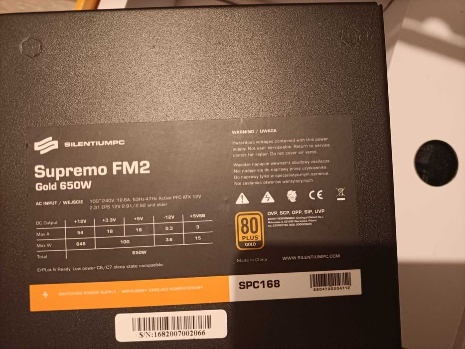 vand sursa full modulara 650w 80+ gold SilentiumPC Supremo FM2 noua