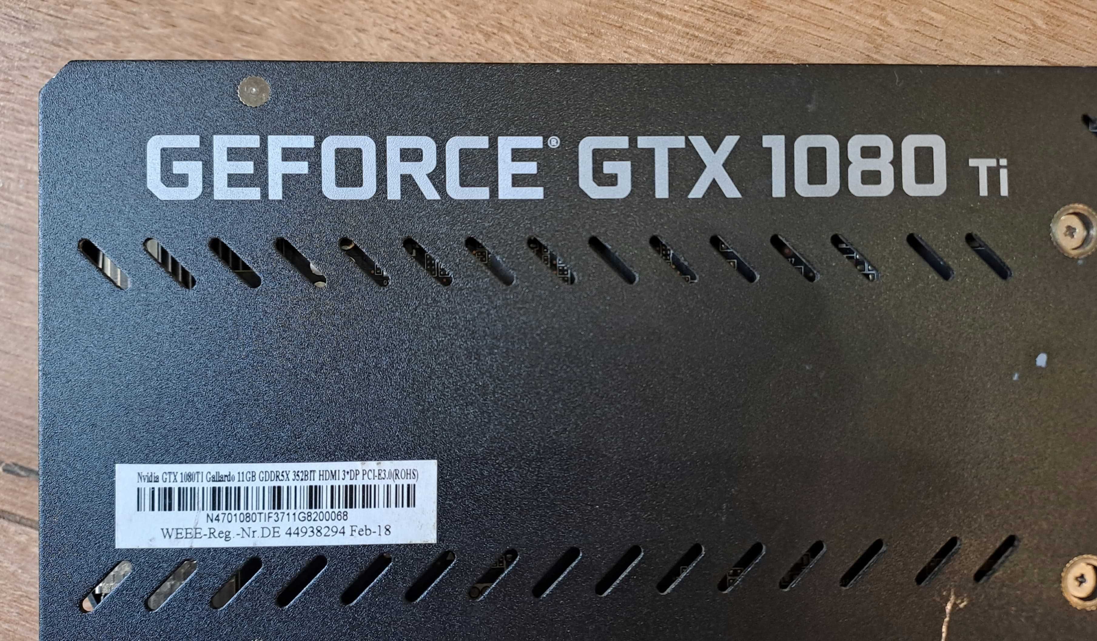 GeForce GTX 1080Ti Gallardo 11GB 352bit GDDR5