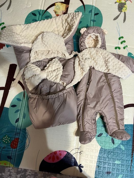 Комбинезон для новорожденных зимний с конвертом