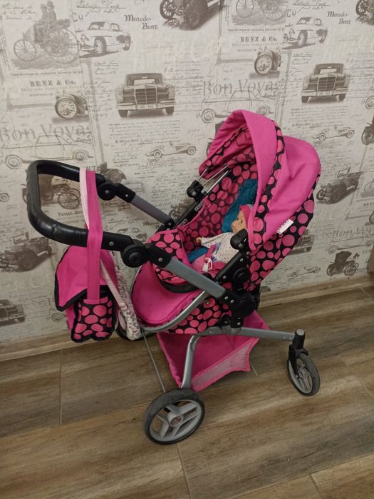 Количка за кукли с бебе и аксесоари