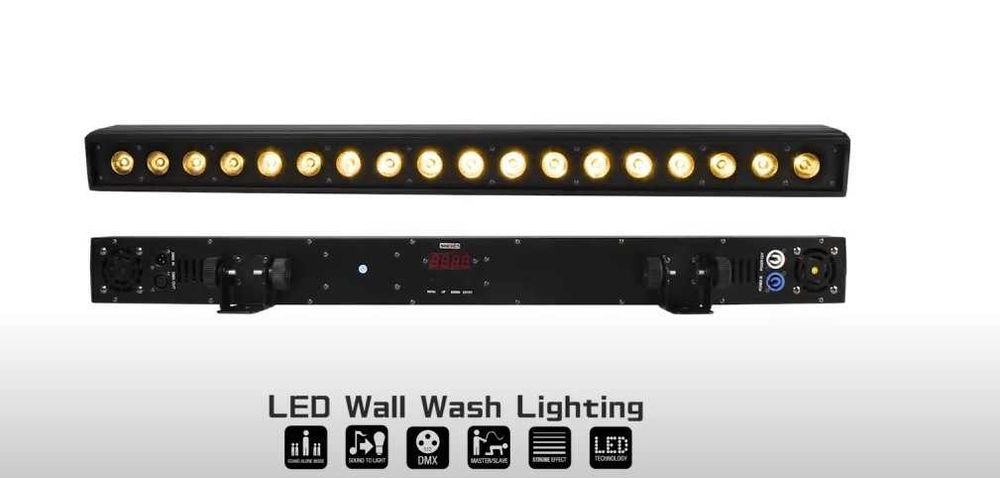 Led Wall Wash Pixel Bar 6in1 RGBWA+UV 18x18W Bara LED DMX