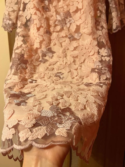 Rochie ocazie roz deschis dantela, mărime S