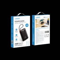 PowerBank с дигитален дисплей, мощностVEGER K2 20 000 mAh 35W PD