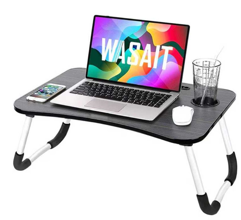 Masa laptop pliabila Verk Group, neagra, cu suport pentru tableta