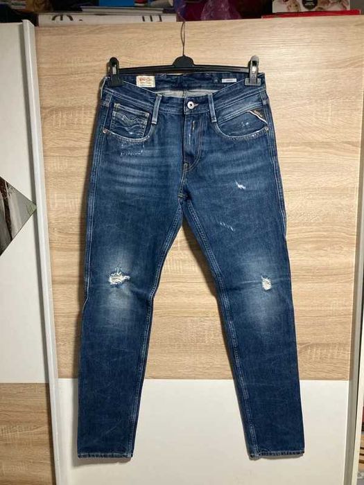 REPLAY Anbass, blugi barbati, W30, talie 39cm