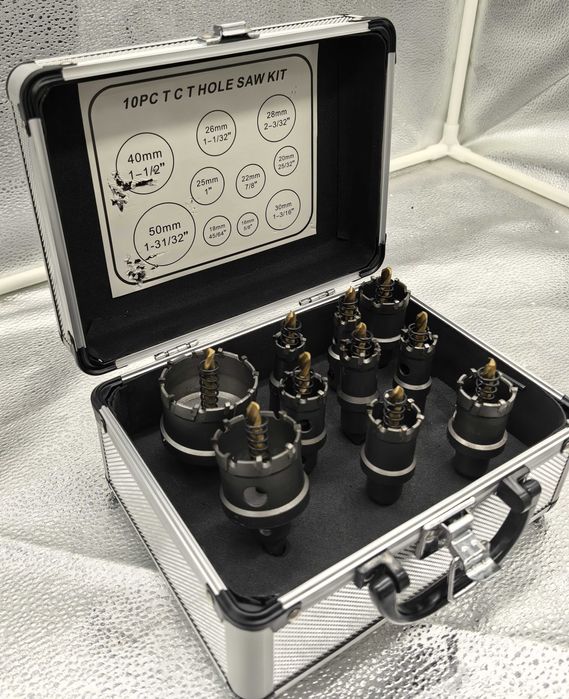 Set 10 carote metal 16-53mm, taiere precisa si rapida!