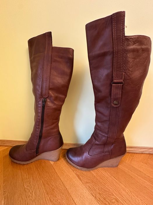 Дамски ботуши Алдо,естествена кожа