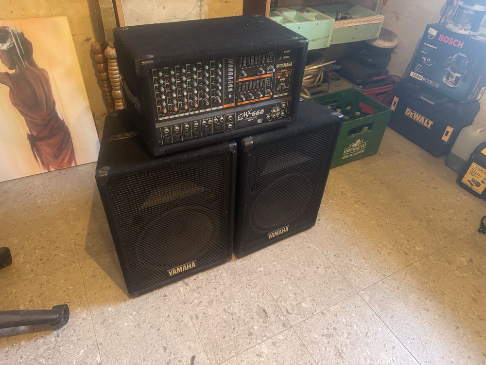 Yamaha Сет Тонколони + Миксер/Усилвател 2х500W RMS