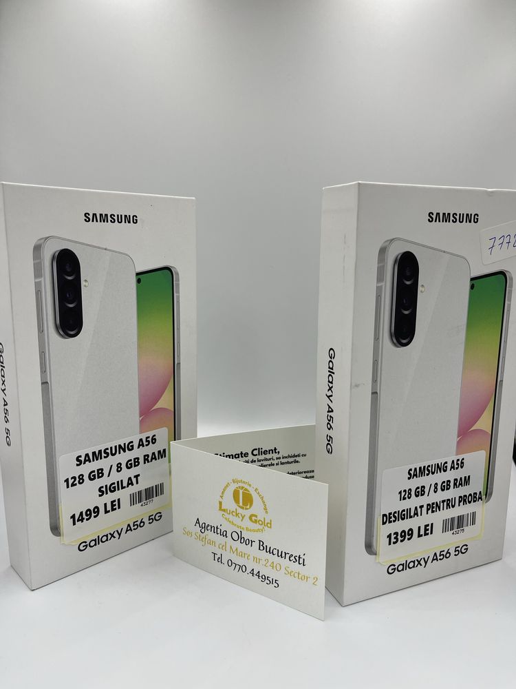Samsung A56 5G 128GB/8GB RAM SIGILAT/DESIGILAT PT PROBA #43277/#43275