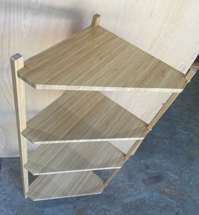Etajera de colt din lemn tip Ikea; Raft; Mic dulap cu polite