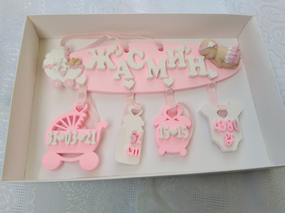 Бебешка визитка с данни