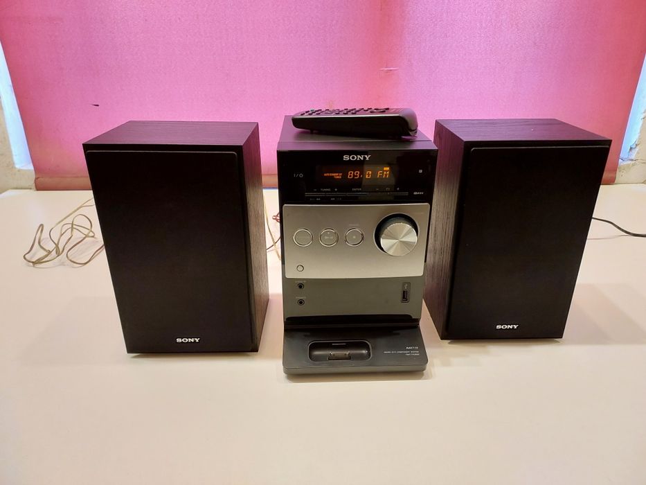 Sistem Sony CMT-FX300i. CD, MP3, RDS, telecomandă. Perfect funcțional.