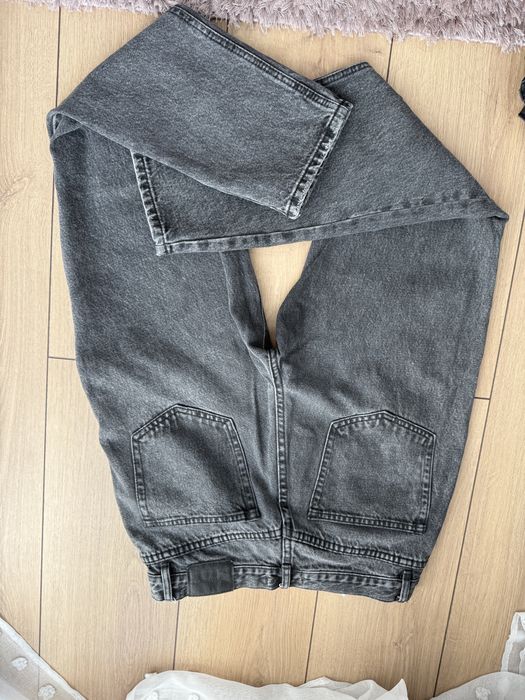 Blugi Mom negri Pull&Bear