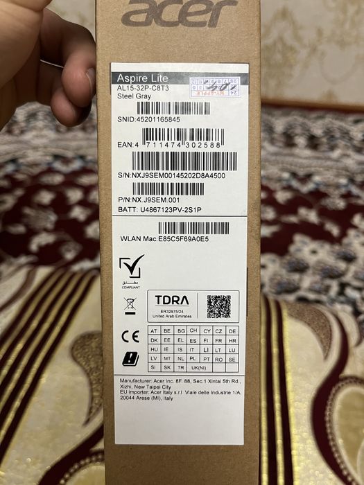 acer Aspire lite 15 notbuk