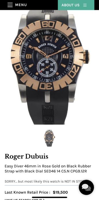 Roger Dubuis easy divert