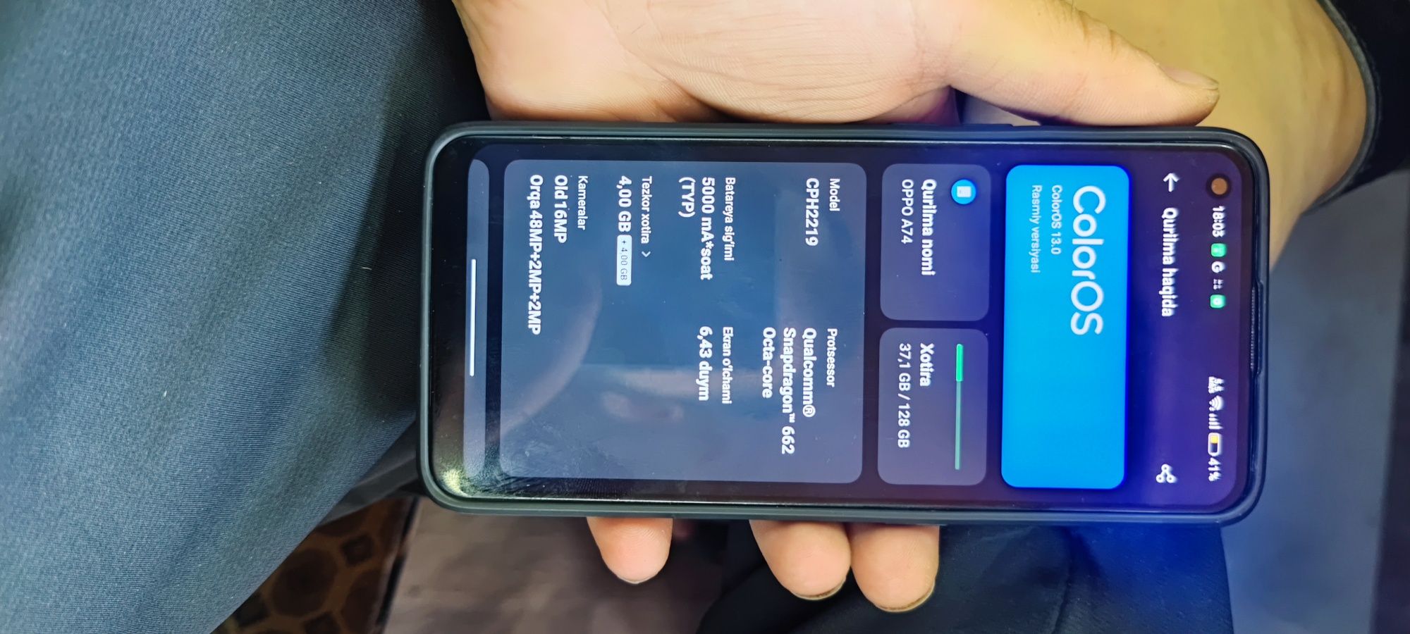 Oppo A74 4/128gb