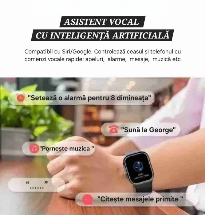 Smartwatch UltraPerformant. Social media. Apel pe ceas. Premium.