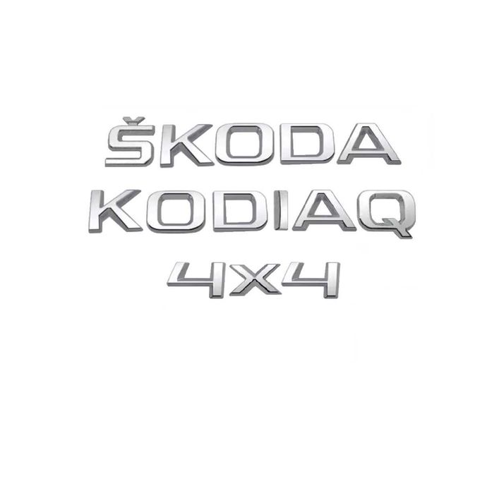 Set embleme SKODA KODIAQ 4x4 / emblema stema sigla sticker inscriptii