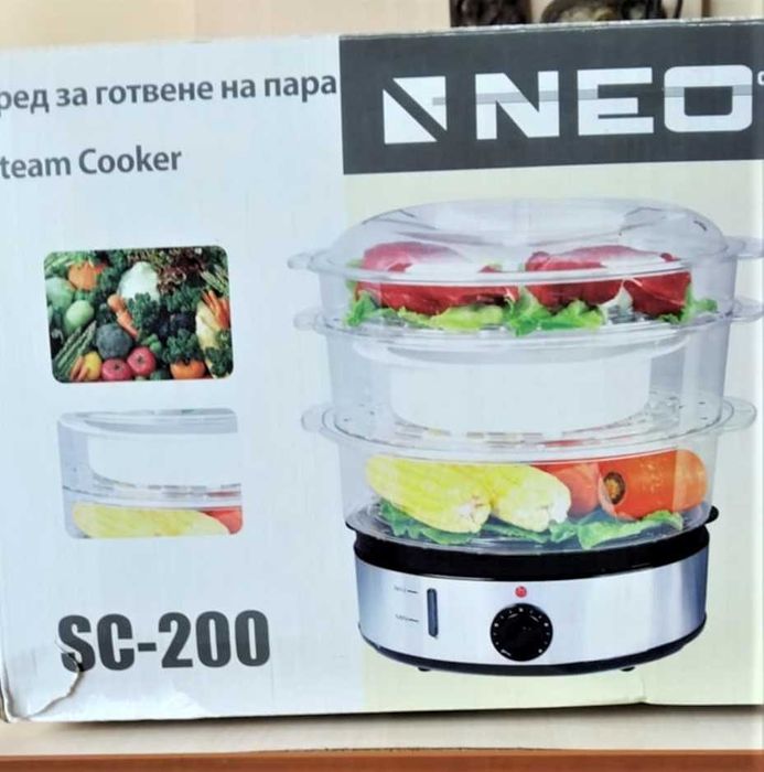 Уред за готвене на пара на 3 нива NEO - 9 литра