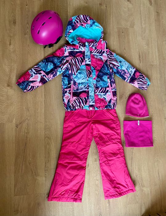 Ски екип icepeak 122см +каска wedze