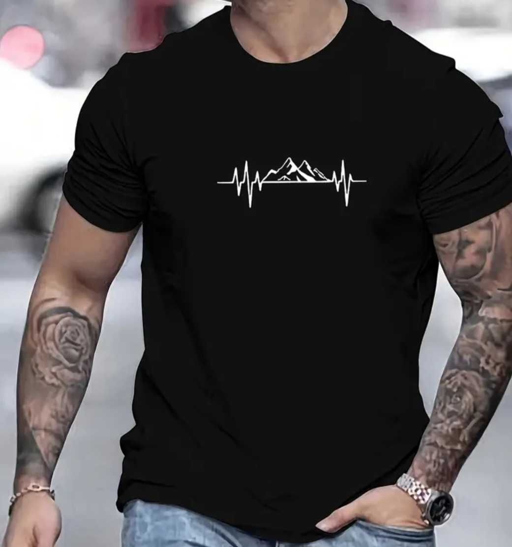 Tricou cu imprimeu munte