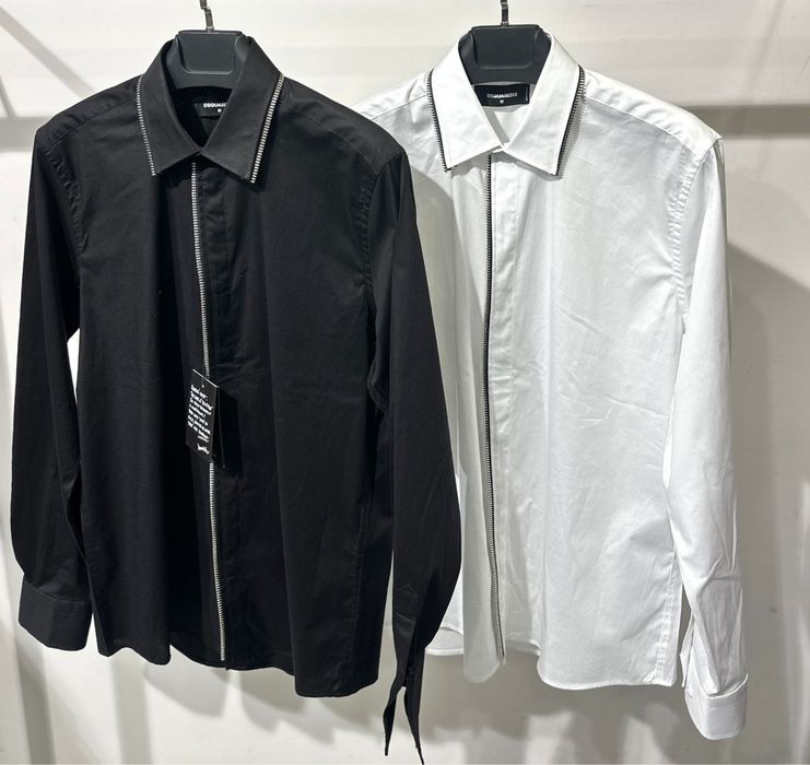 Camasa si pantaloni Dsquared 2 Calitate Premium Alb si Negru