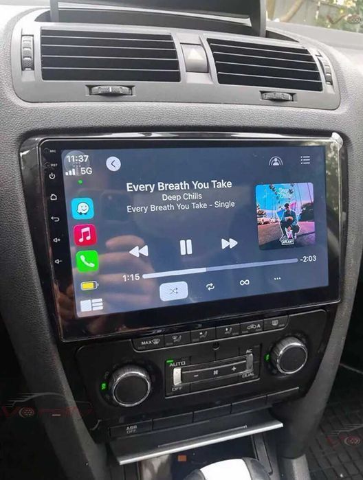 4GB Navigatie GPS Android Skoda Octavia 2 Carplay Auto QLed WIFI DSP