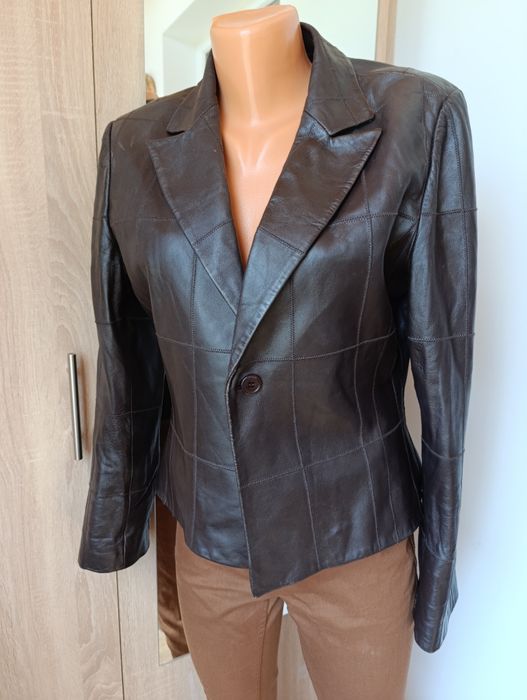 Geacă scurtă de piele naturală moale 42