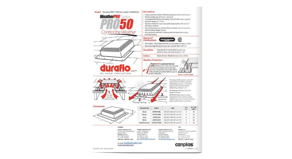 Отдушник за покрив Duraflo 50