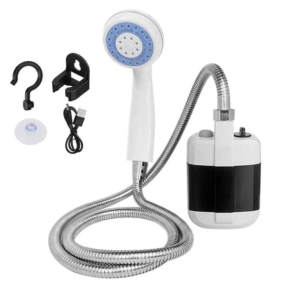 Dus portabil de camping cu robinet incorporat, USB