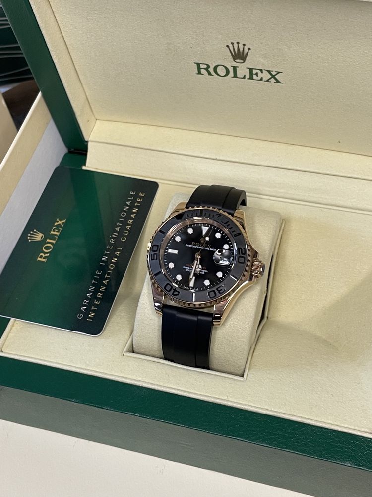 Rolex 41 MM Yatchmaster I Cu curea de silicon Aur Rose