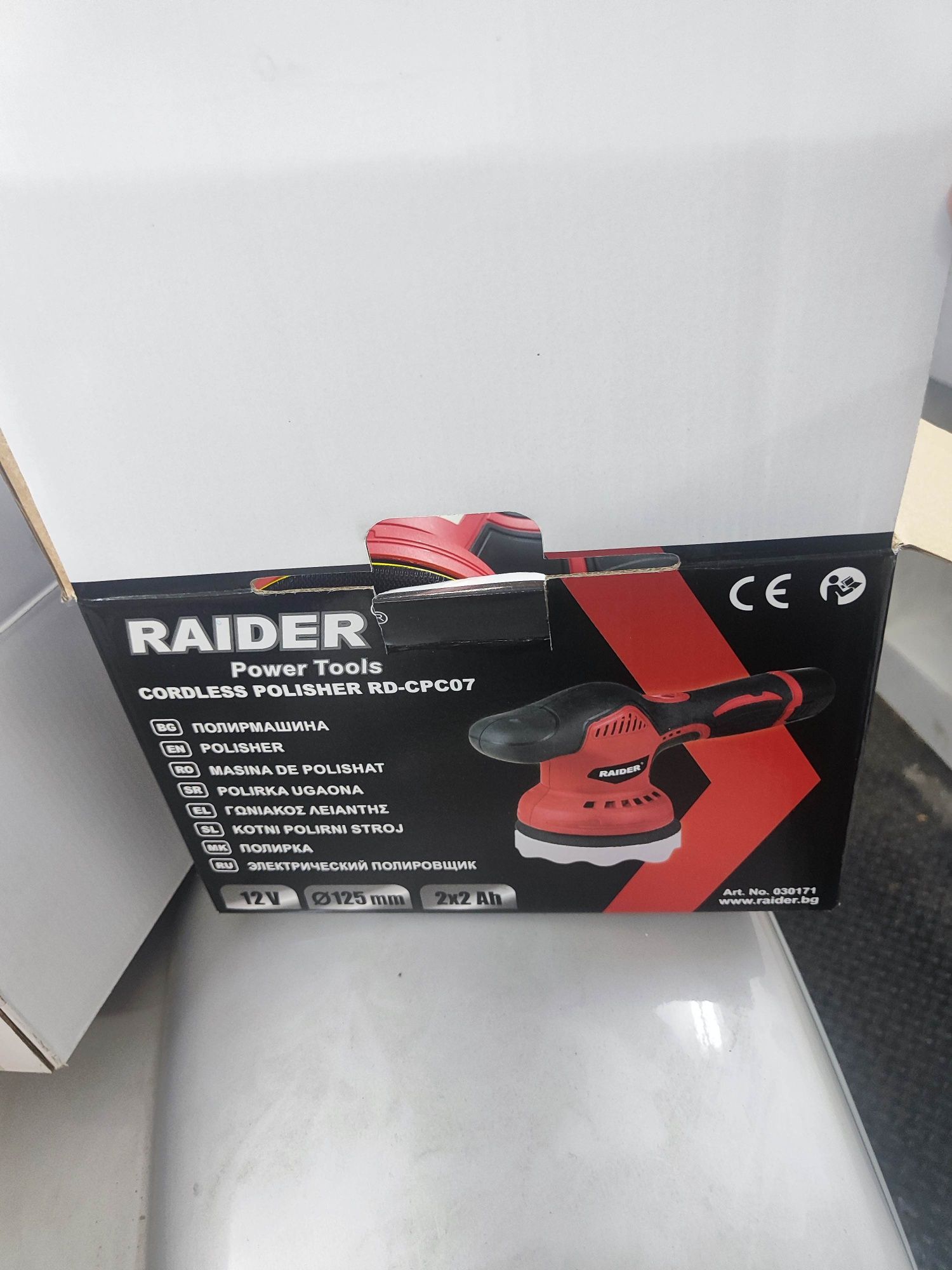 Raider акум. Полирмашина 125мм