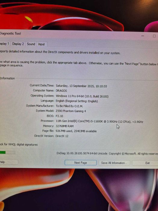PC Gaming – RTX 3070 Ti, i5-11600K, 32GB RAM, Z590 Phantom Gaming 4