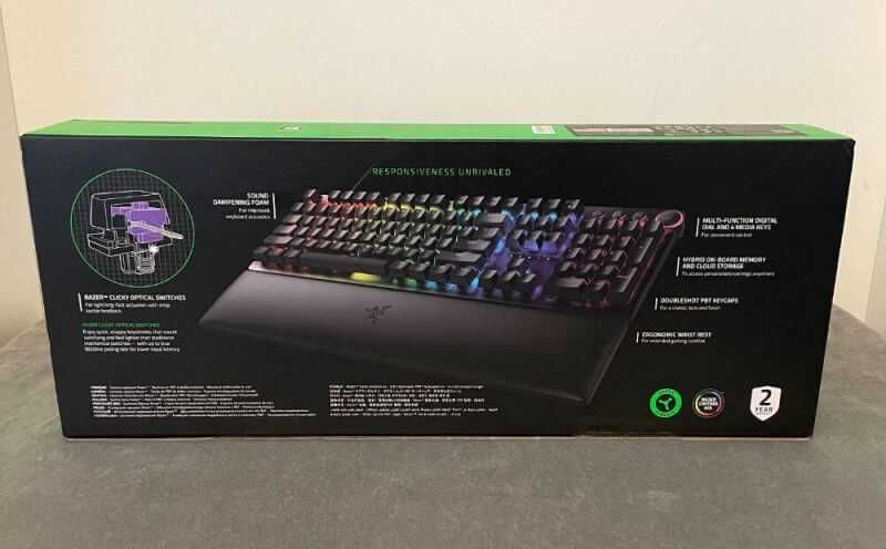 Razer Huntsman V2 Purple Optical Keyboard Tastatura Mecanica Sigilata