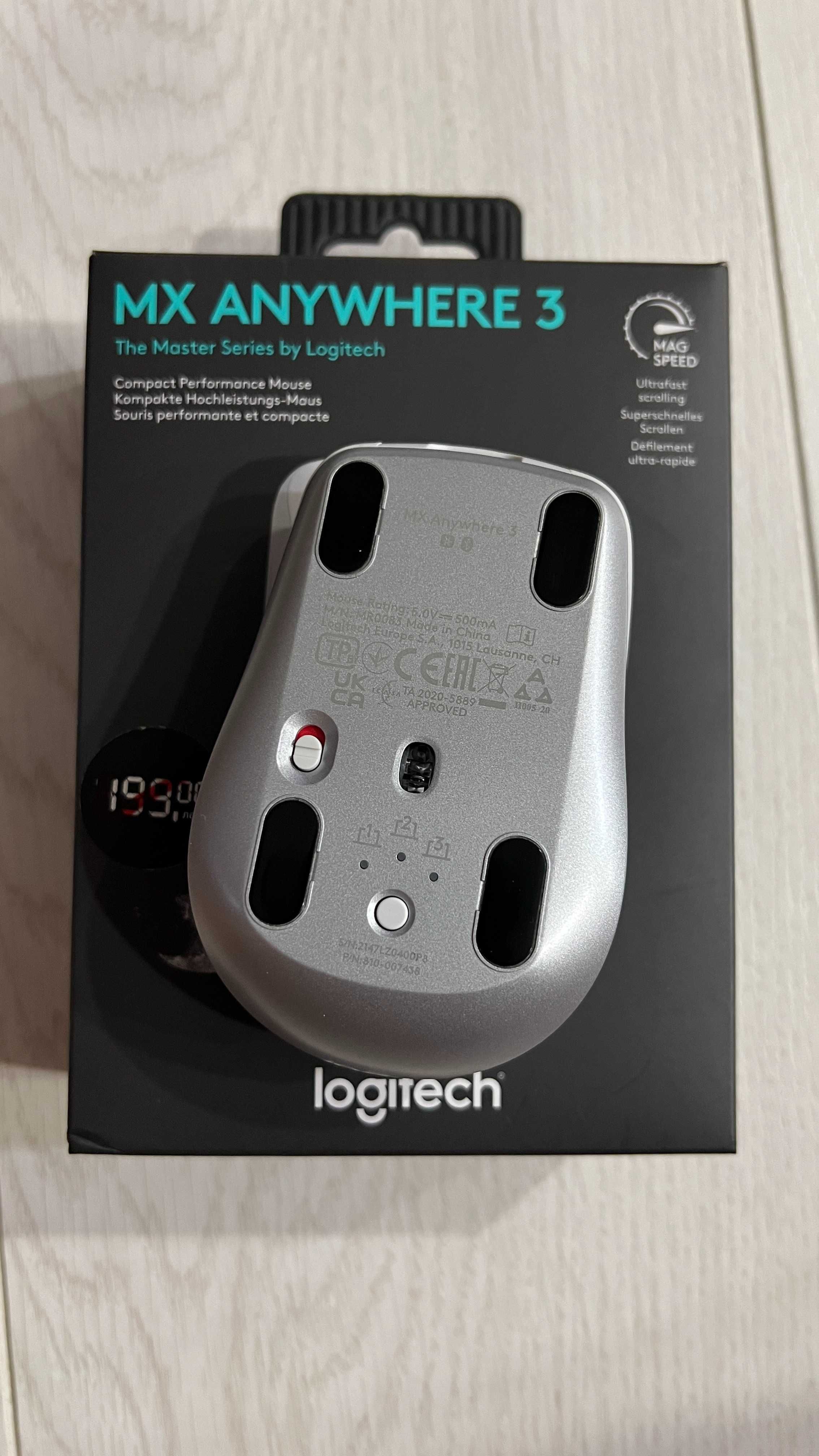 Мишка Logitech MX Anywhere 3, бяла, неразличима от нова