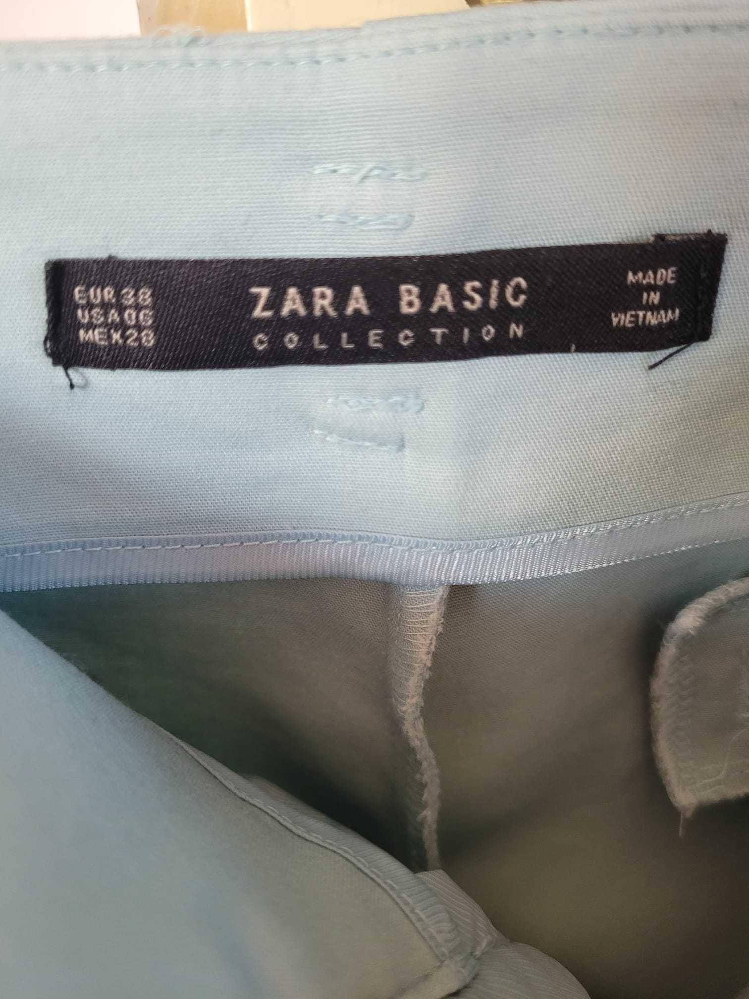 pantaloni bleu vernil de la Zara