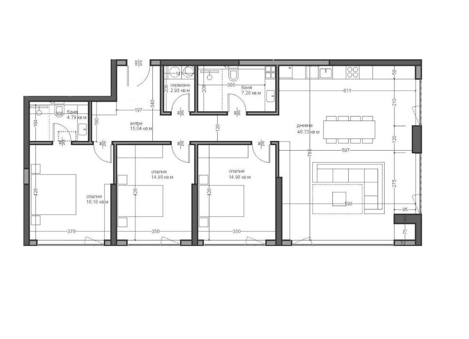 Продава се Четиристаен апартамент в Варна, Аспарухово - 165 кв.м за 1496 €/кв.м - Снимка #3