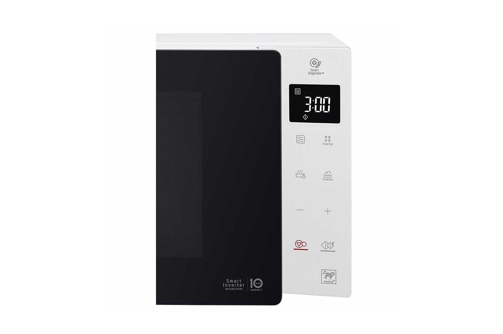 Микроволновая печь LG MW25R35GISW,цвет-белый,Цвет дверцы-чёрный