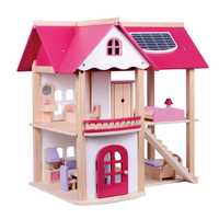 Деревянный кукольный домик "Pink doll house" Подарок принцессе.