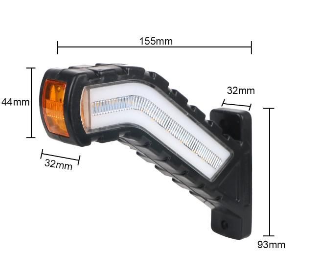 Комплект 2 броя led странични лампи 12-24V червен/бял